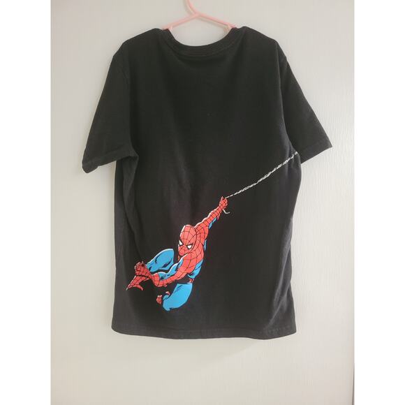 Marvel Superhero Spiderman Black Graphic Short Sleeve Tee Boys Size L - Picture 2 of 3